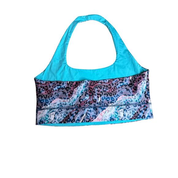 Fabletics Harlow Reversible Halter Low Impact Leopard Print Sports Bra 1X - Picture 4 of 7